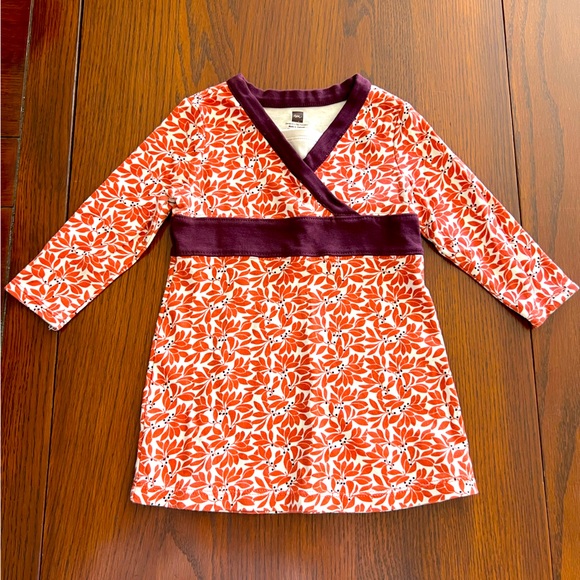 Tea Collection Other - Tea collection, SizeM,12-18 months dress, orange, brown and cream in color